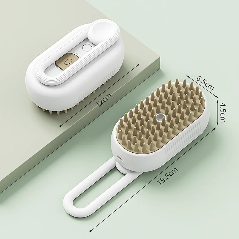 Pet Steam Brush Cat & Dog Cleaning 3 In 1 Hair Removal